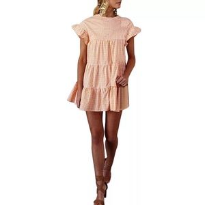 Orange • Layered dress • xL